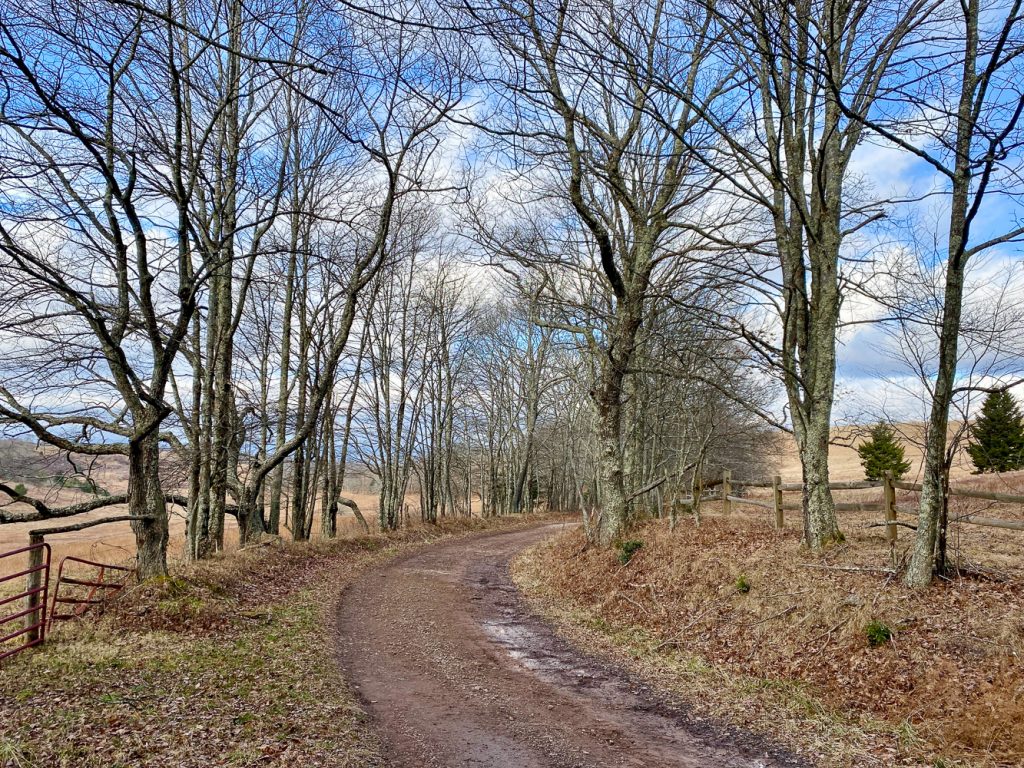 The Parkersburg-Staunton Turnpike remains as a double-track backroad.